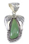 Southwest Turquoise And Silver Flower Pendant YX77348